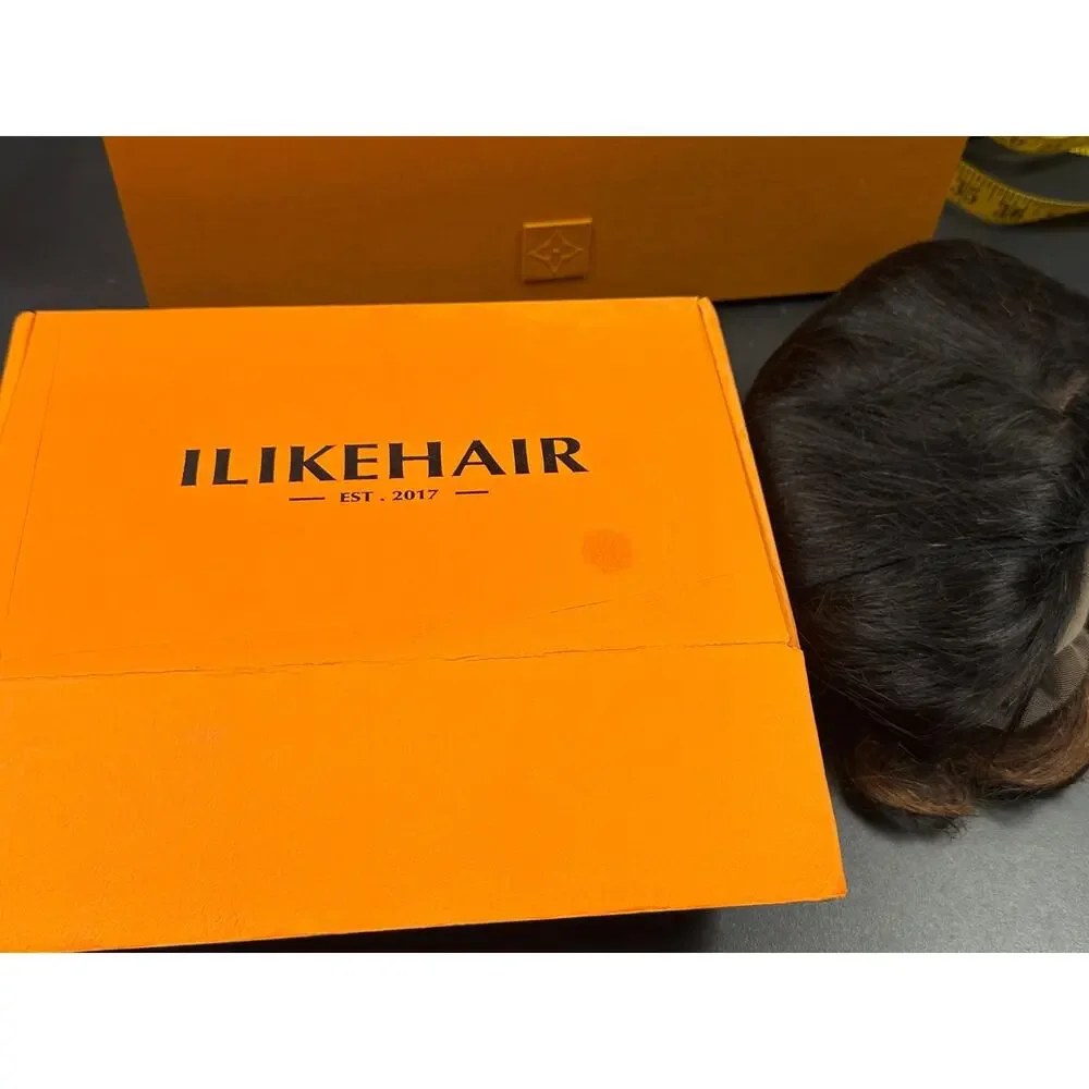 ILIKEHAIR Human Hair Long Body Wave Wig Ombre Brown NWT
